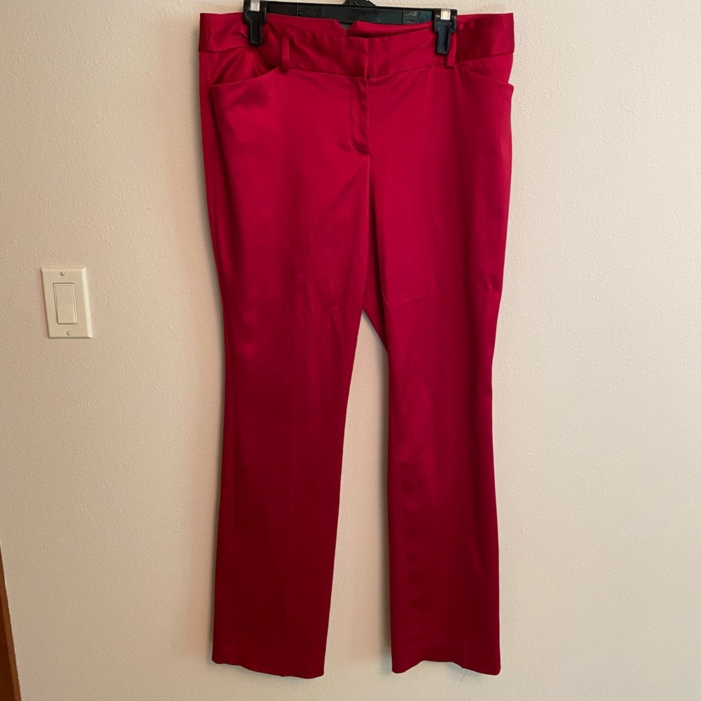 Satin red pants